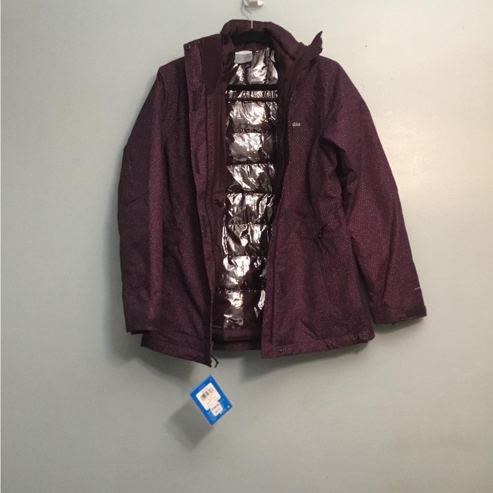 Columbia Dark Purple Puffer Jacket